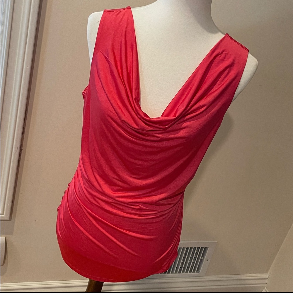 Cowl Neck Ruched Blouse